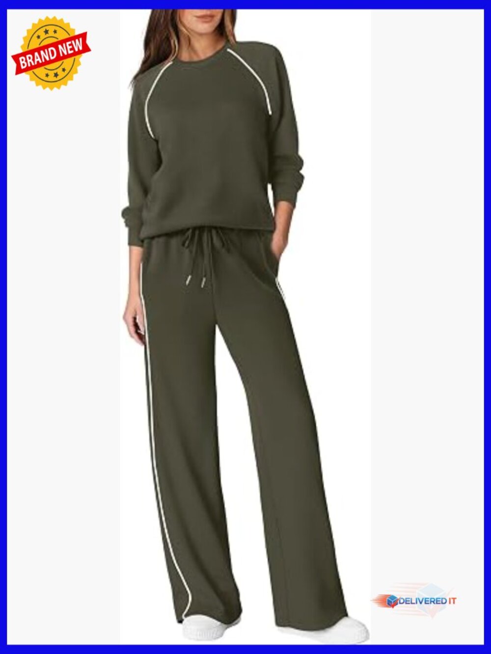 Women 2 Piece Lounge Set Sweatsuit Matching Wide Leg Pants Tracksuit Fall